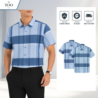 Áo Sơ Mi Nam Trung Niên Tay Ngắn TQQ SMK65C - Áo Sơ Mi Lụa Băng Giảm Nhiệt Co Giãn 4 Chiều 30-50Tuổi
