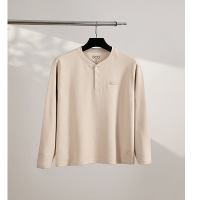 Áo Thun BOO Dài Tay Unisex Form OverFit Cổ Khuy Chất Liệu Pique Cao Cấp Thiết Kế Basic Đơn Giản, Dễ Mặc