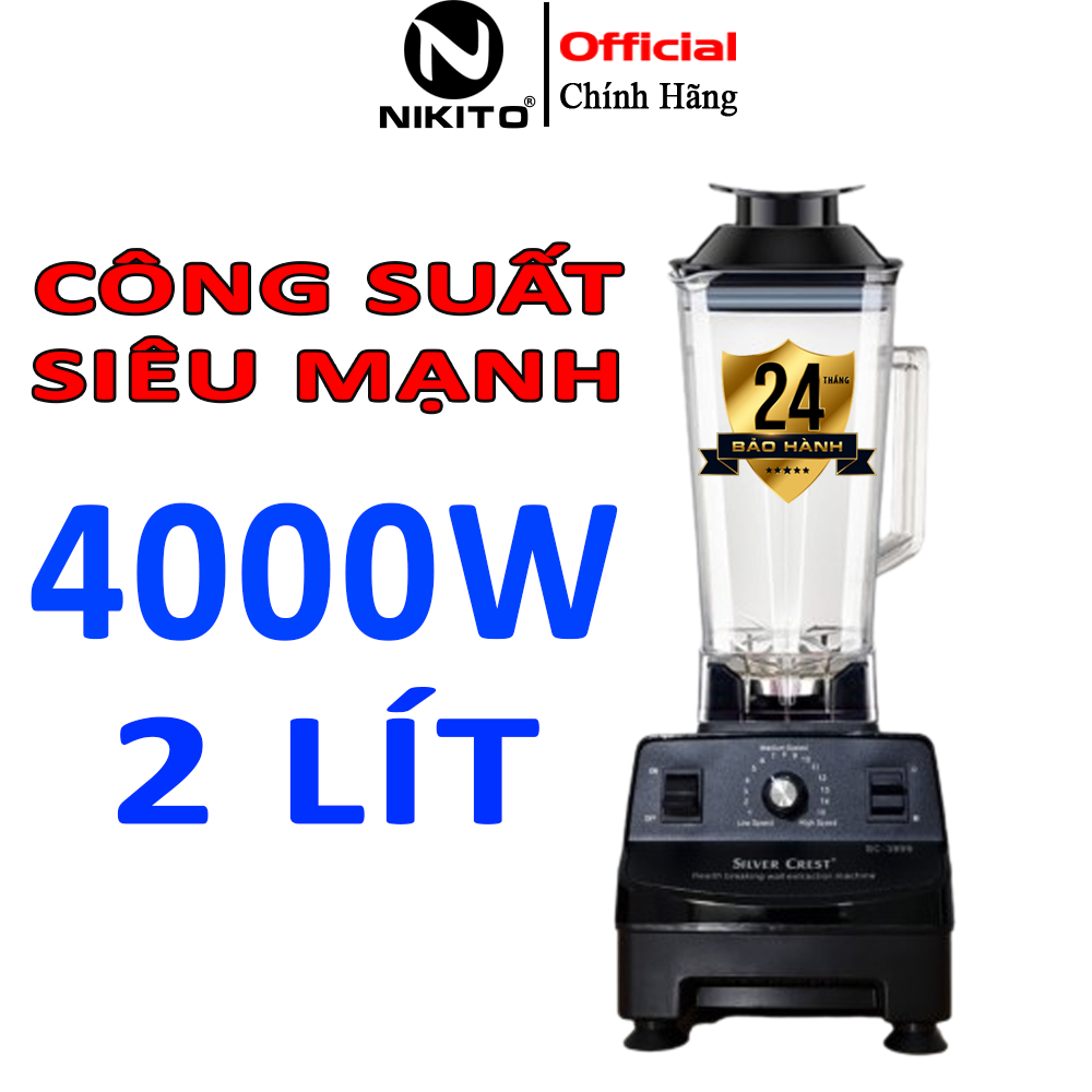 Máy Xay Công Nghiệp silver crest 4000W SC-4099, Máy Xay Sinh Tố Công Nghiệp đa năng, xay đá,thịt,rau