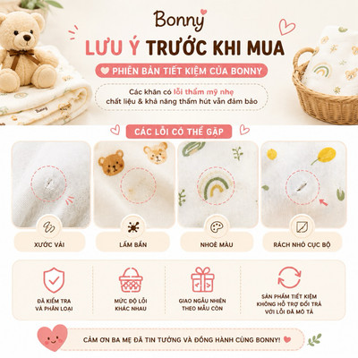 Khăn tắm sợi tre Bonny - Phiên bản tiết kiệm