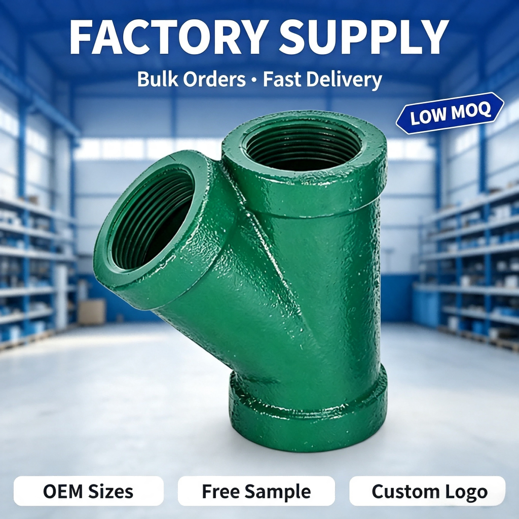 Sandblasting Y‑Type Tee Joint, Internal Thread Sand Blaster Pipe Fitting, Steel Connector for Sandbl