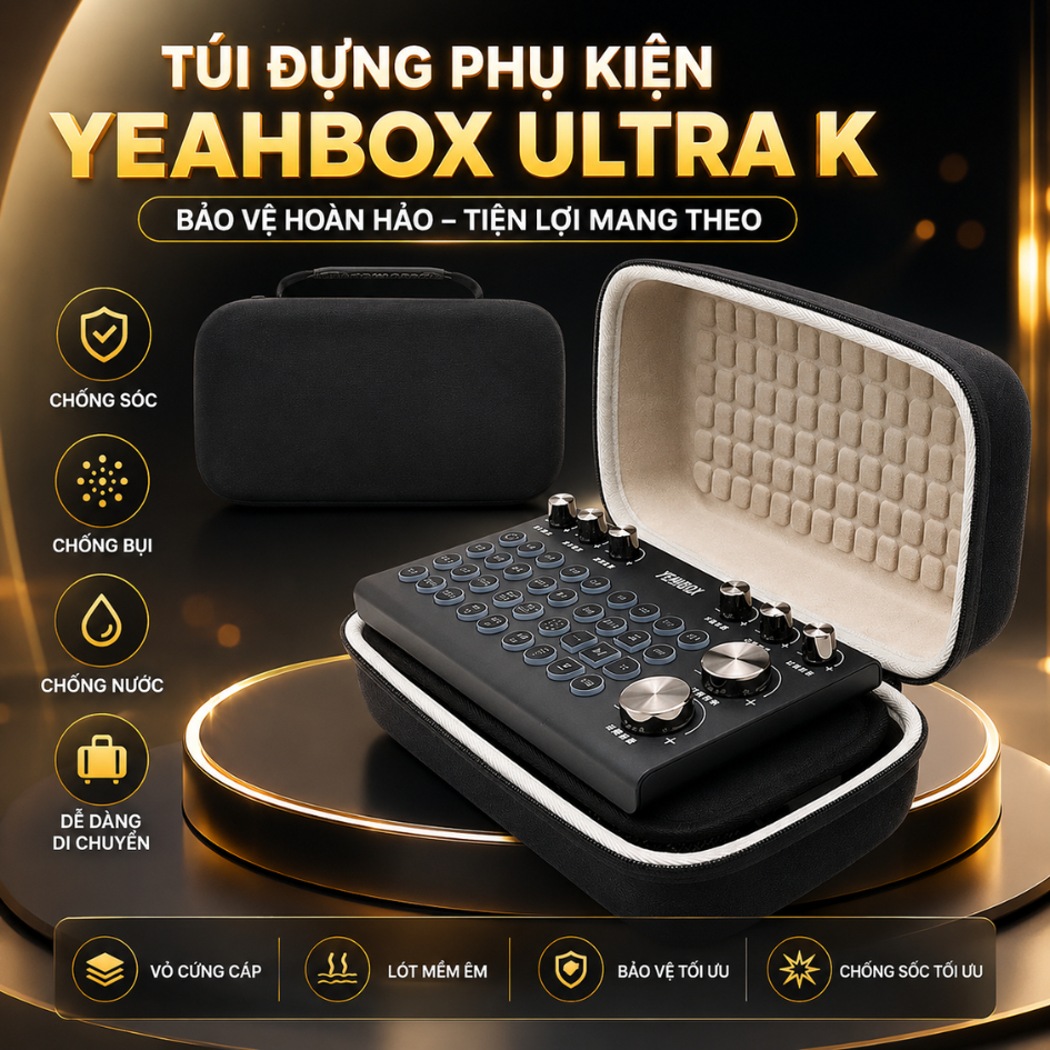 Túi Đựng Phụ Kiện Loa Yeahbox Ultra K, Sodlk S1116, Cyboris X21 | Chống Sốc EVA Đựng Mixer, Micro