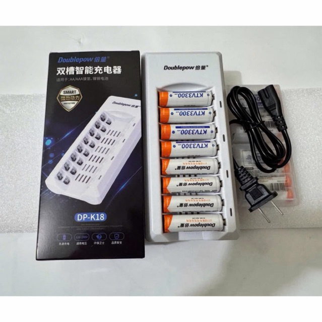 [ Sạc 8 Pin] Pin Sạc 8 cổng Doublepow 3300mah - Pin Sạc Dùng Cho Micro Pin sạc KTV3300 mAh