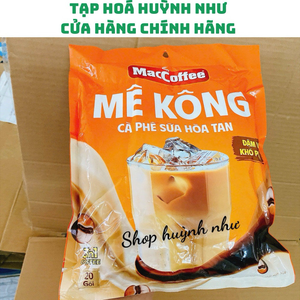 [CHÍNH HÃNG]Cà phê sữa maccoffee 3 in 1 mê kông 440g (túi 20 gói)-TẠP HOÁ HUỲNH NHƯ