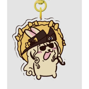 Navia Genshin Impact Chiikawa Keychain