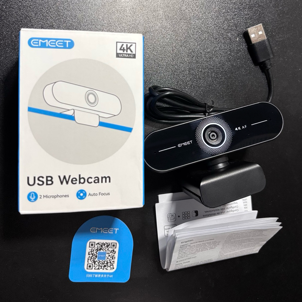 [EMEET] Webcam 4K Ultra HD 4K Webcam có lấy nét tự động EMEET C60E 4K cho PC / Zoom / Teams / Skype
