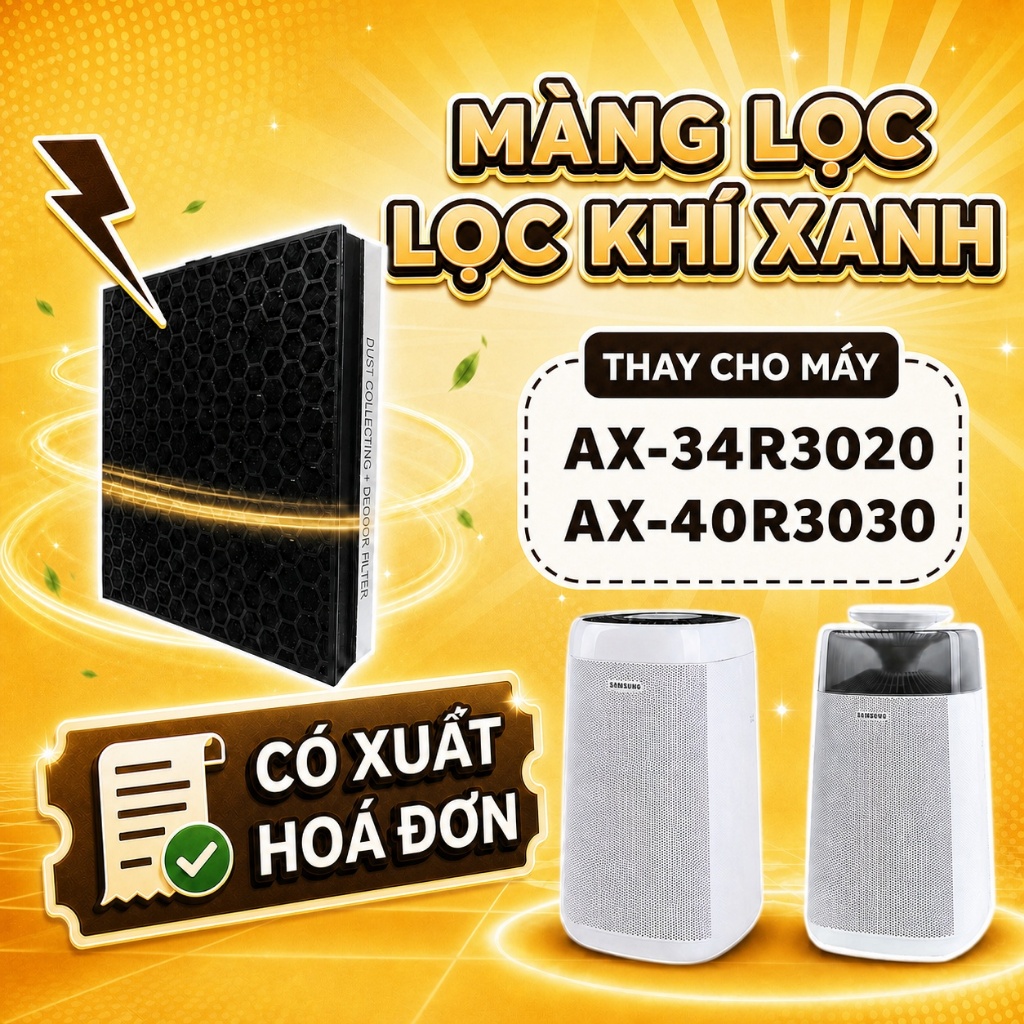 Bộ lọc LocKhiXanh® tương thích cho Màng lọc không khí Samsung AX40R3030 / AX34R3020