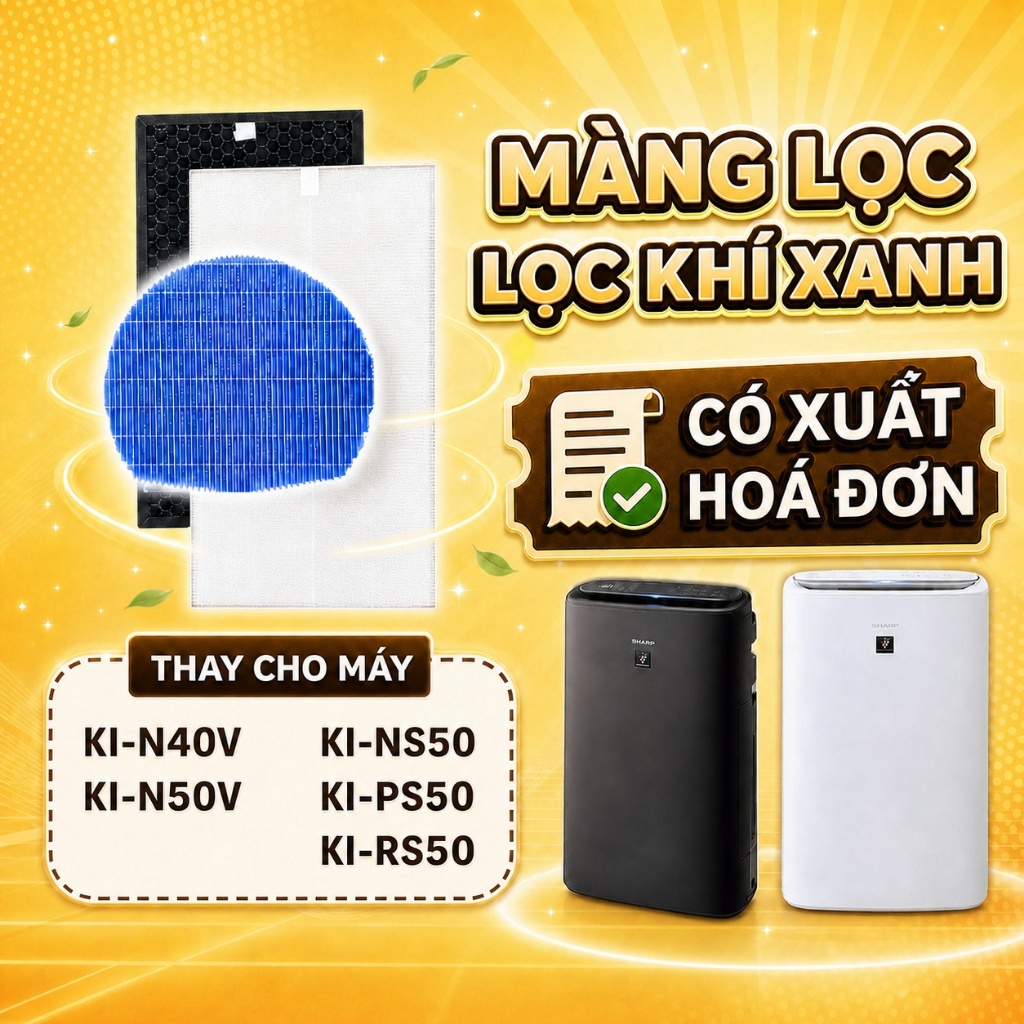 Bộ lọc LocKhiXanh® tương thích cho Màng lọc không khí Sharp KI-N40V-W / KI-N40V-H / KI-N50V-W / KI-N