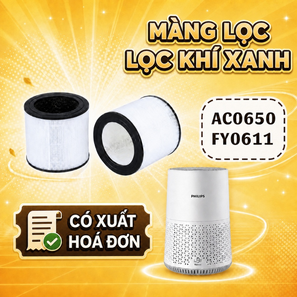 Bộ lọc LocKhiXanh® tương thích cho Lõi lọc không khí phi líp AC0650 / serie 600i / model FY0611