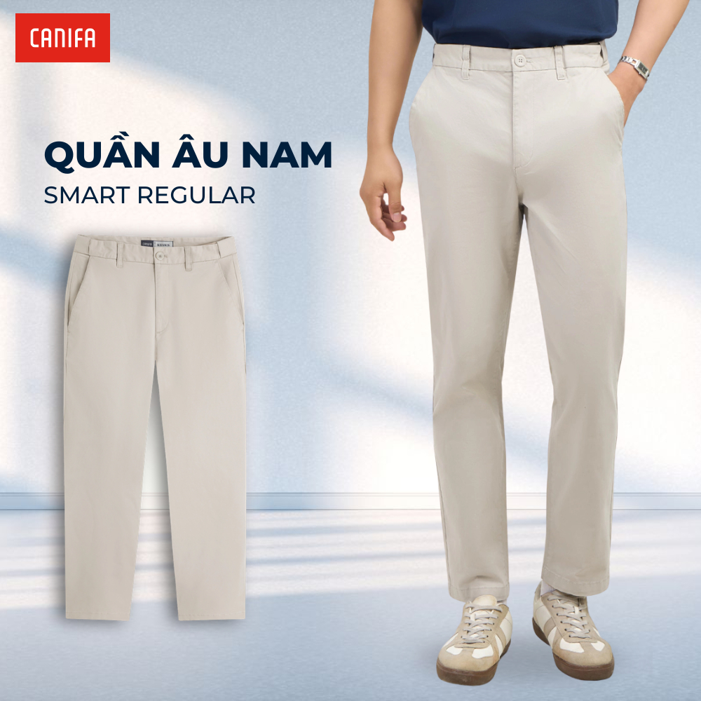 Quần khaki nam CANIFA quần dài cạp chun ẩn dáng ôm 8BK26A001