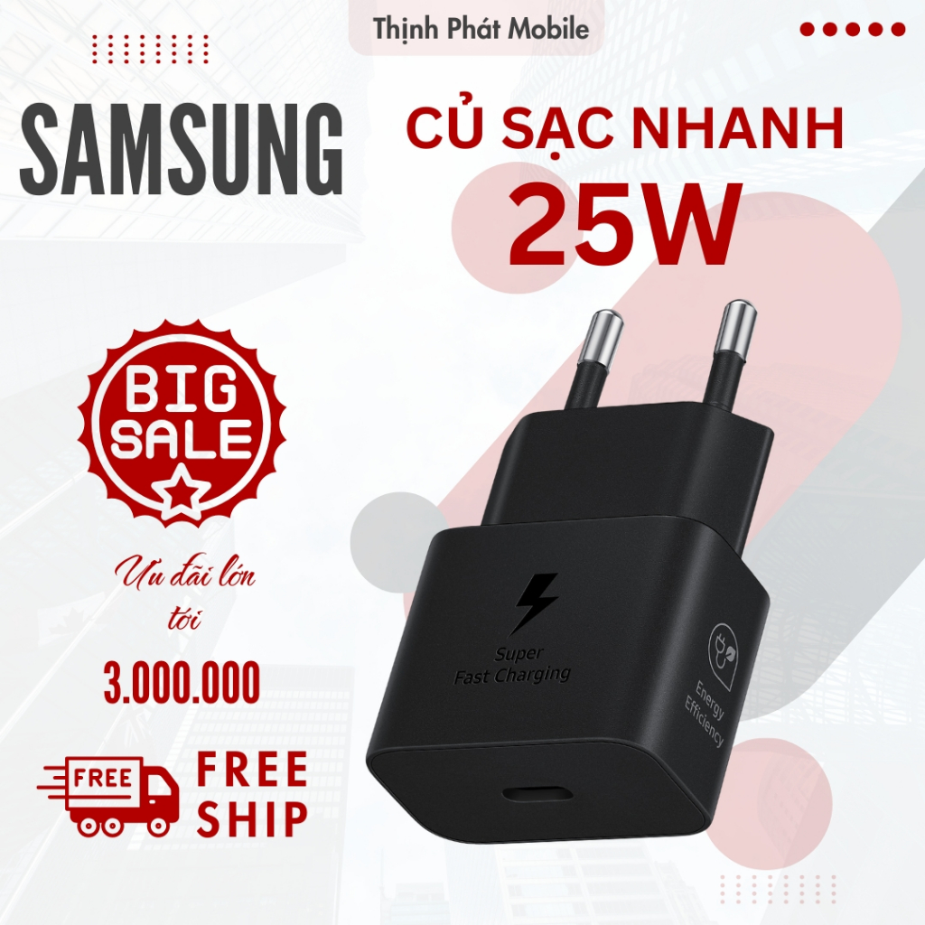 [CHÍNH HÃNG SAMSUNG] Củ sạc nhanh Samsung 25W - FULLBOX