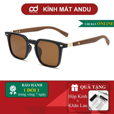 Kính râm mát thời trang nam nữ ANDU dáng vuông cổ điển chống tia UV đi chơi, đi biển 280876
