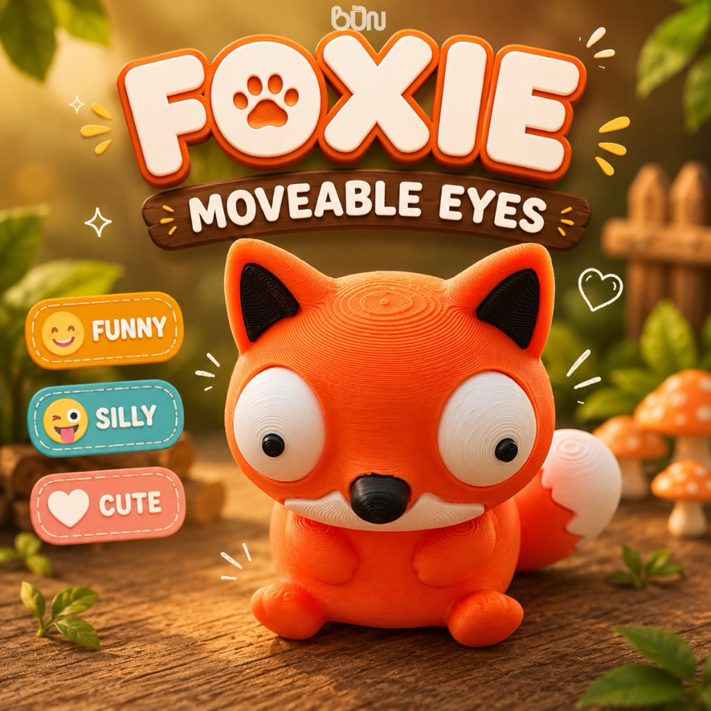 CÁO XOAY MẮT| ĐỒ CHƠI 3D| FOXIE
