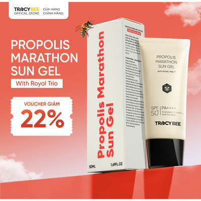 Kem chống nắng Tracybee bền bỉ ngoài trời cho mọi loại da Propolis Marathon SPF50+ PA++++(50ml)