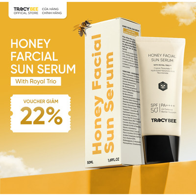 Kem chống nắng Tracybee dưỡng ẩm cho da khô Honey Facial Sun Serum SPF50+ PA++++ (50ml)
