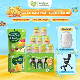 [Livestream] Combo dinh dưỡng cho bé từ 6 tháng Mămmy: set 9 hạt mix, 3 dầu 30ml, 1 hộp phô mai, bánh hoa quả tươi