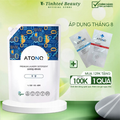 Nước giặt, nước xả (Dạng túi) cao cấp thuần chay ATONO2, an toàn cho trẻ từ sơ sinh 1000ml