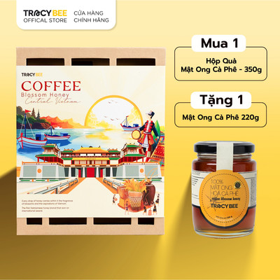 MẬT ONG NGUYÊN CHẤT HOA CÀ PHÊ TRACYBEE 350G | HỘP QUÀ CAO CẤP TỔ ONG