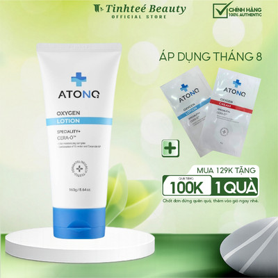 Sữa dưỡng ẩm hữu cơ cho bé Atono2 Oxygen Lotion dành cho da nhạy cảm, khô, ngứa 30g/160g