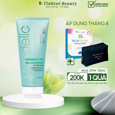 Sữa Rửa Mặt MD CARE Mande 5% Dạng Gel Sạch Sâu Và Tẩy Tế Bào Chết Nhẹ Nhàng  200ml