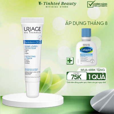 Kem dưỡng môi khô, nứt nẻ URIAGE BARIÉDERM CICA-LÈVRES BAUME PROTECTEUR 15ml