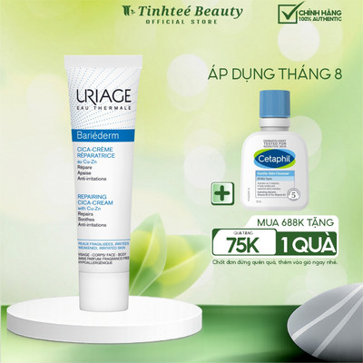 Kem làm dịu, làm lành và phục hồi da tổn thương URIAGE BARIÉDERM CICA-CRÈME 15ML/40ml
