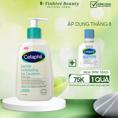 Gel rửa mặt làm sạch dầu nhờn, ngăn mụn cho da dầu nhạy cảm CETAPHIL GENTLE EXFOLIATING SA CLEANSER 236ml