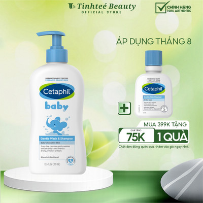 Sữa tắm gội dịu lành cho bé CETAPHIL BABY GENTLE WASH & SHAMPOO 400ML
