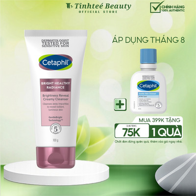 Sữa rửa mặt làm sáng da dịu lành cho da nhạy cảm CETAPHIL BRIGHT HEALTHY RADIANCE CLEANSER 100G