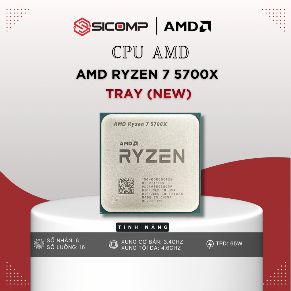 [FULL VAT] CPU AMD RYZEN 7 5700X NEW TRAY, BH 36TH