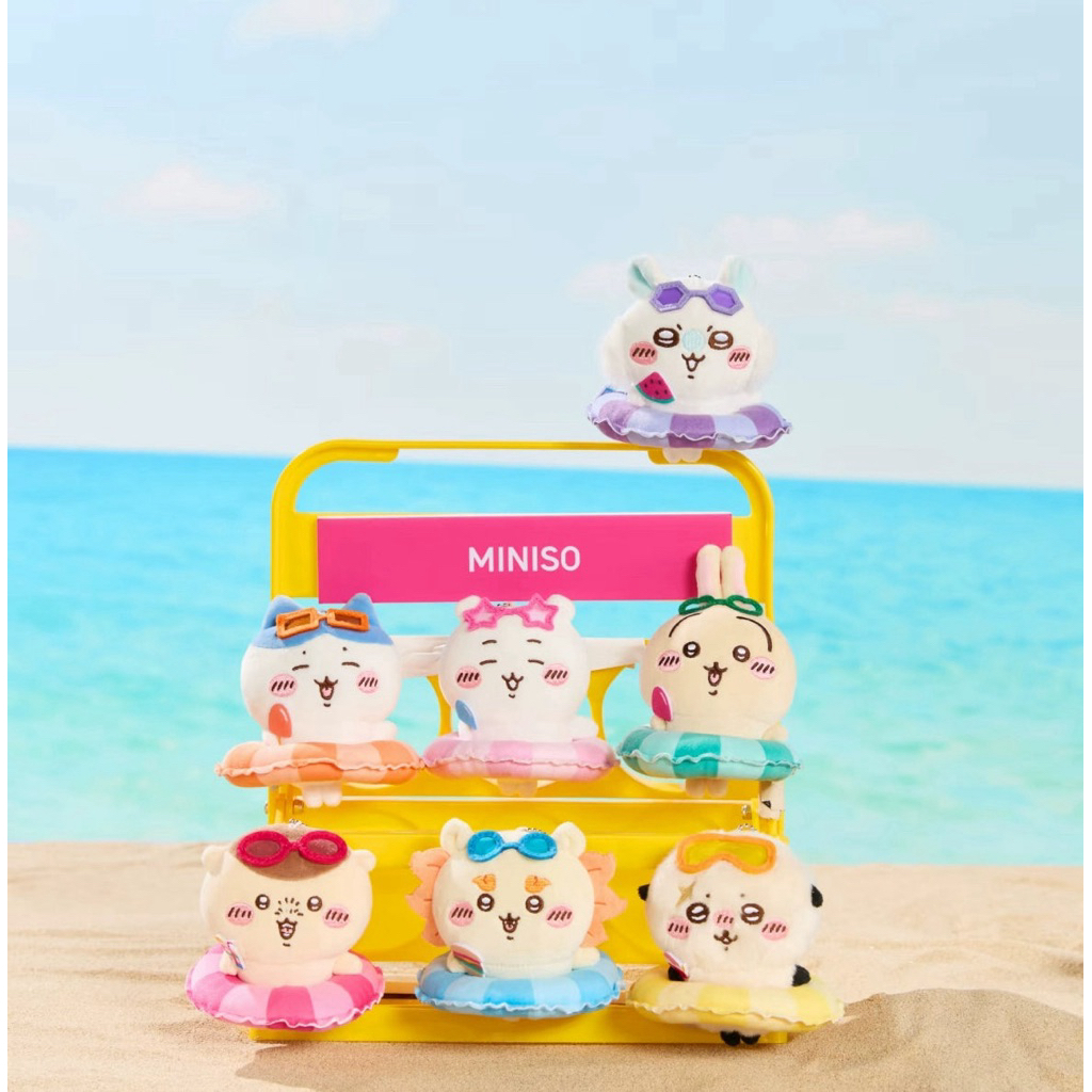móc khoá gấu bông chiikawa/hachiware/usagi/momonga/rakko/shisa/kurimanju chính hãng miniso