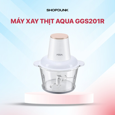 Máy Xay Thịt Aqua GGS201R Cối Thuỷ Tinh | Dung Tích 1.8L Xay Cua | Thịt Cá Rau Củ - Chính Hãng