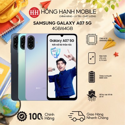 Điện Thoại Samsung Galaxy A07 5G 4GB/64GB - Hàng Chính Hãng