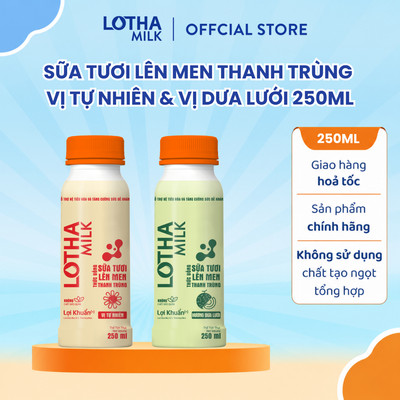 Sữa Tươi Lên Men Lothamilk Chai 250ml