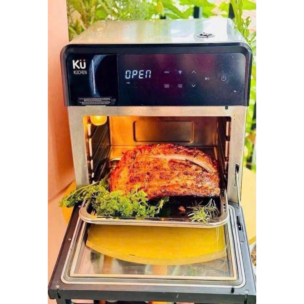 Nồi Chiên Không Dầu Kết Hợp Hấp KUCHEN KU PCL2228 16L – 2 Trong 1 Chiên Hấp, Khay Nước 950ml