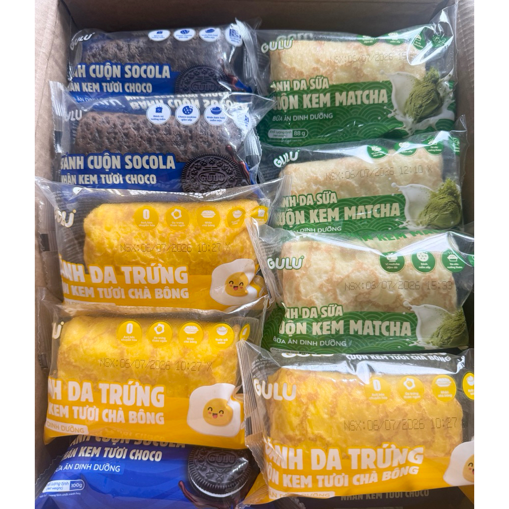 Bánh Dinh Dưỡng Cuộn Chà Bông GULU FOODS 88-100g