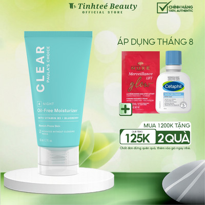 Kem dưỡng da dành cho da mụn Paula's Choice Clear Oil Free Moisturizer 15ml/60ml