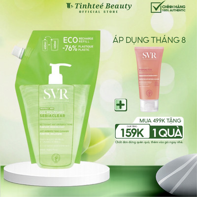 Gel rửa mặt không có xà phòng SVR SEBIACLEAR GEL MOUSSANT dạng túi 400ml