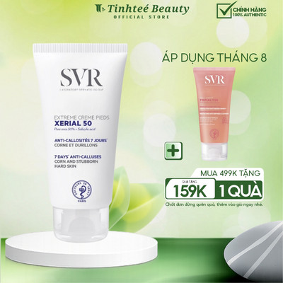 Kem dưỡng da làm giảm vết chai ở bàn chân, bàn tay và khuỷu tay SVR XERIAL 50 Extreme Creme Pieds 50ml