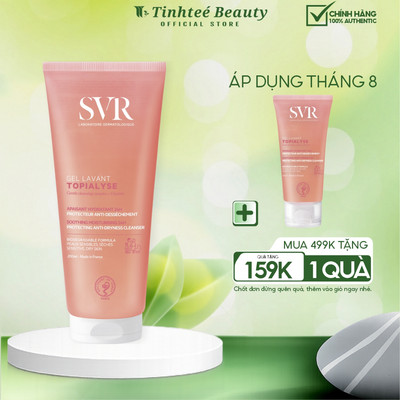 Gel làm sạch dịu nhẹ dành cho da nhạy cảm, da khô và viêm da cơ địa SVR TOPIALYSE Gel Lavant 200ml