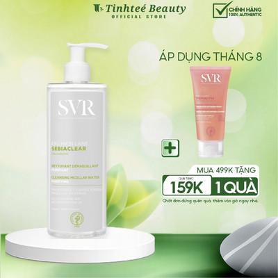 Nước tẩy trang svr cho da dầu mụn, làm sạch và dịu nhẹ SVR Sebiaclear Eau Micellaire 400ml