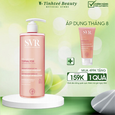 Gel làm sạch dịu nhẹ dành cho da nhạy cảm, da khô và viêm da cơ địa SVR TOPIALYSE Gel Lavant 400ML