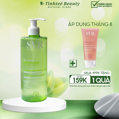 Sữa rửa mặt chứa PHA dành cho da hỗn hợp, da dầu mụn SVR Sebiaclear Gel Moussant 400ml