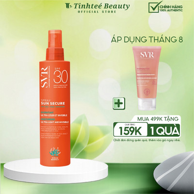 Kem chống nắng dạng lỏng trong suốt, không gây bóng nhờn SVR Sun Secure Fluide SPF50+ 50ml