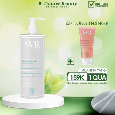 Nước tẩy trang làm sạch da mặt và mắt môi SVR PHYSIOPURE Eau Micellaire 400ml