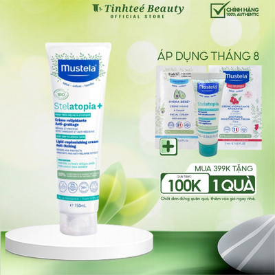 Kem dưỡng da toàn thân cho da chàm thể tạng Mustela STELATOPIA+ LIPID-REPLENIISHING 150ML