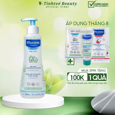 Nước Làm Sạch Mặt Và Cơ Thể Mustela Không Cần Rửa Lại Cho Em Bé Da Thường NO-RINSE CLEANSING WATER 100ML/300ML