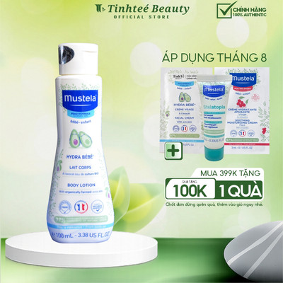 Kem Dưỡng Da Toàn Thân Cho Trẻ Sơ Sinh & Em Bé Da Thường Mustela Hydra Bebe Lotion 100ml/300ml