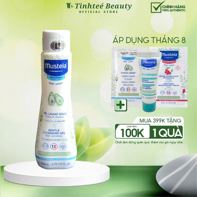 Sữa Tắm Gội MUSTELA Cho Trẻ Sơ Sinh & Em Bé Da Thường Gentle 200ml