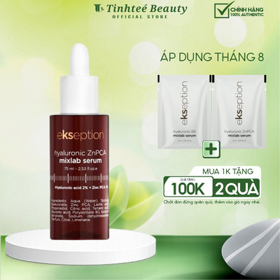 Serum EKSEPTION Hyaluronic ZnPCA Mixlab giảm mụn kiểm soát nhờn 75ml